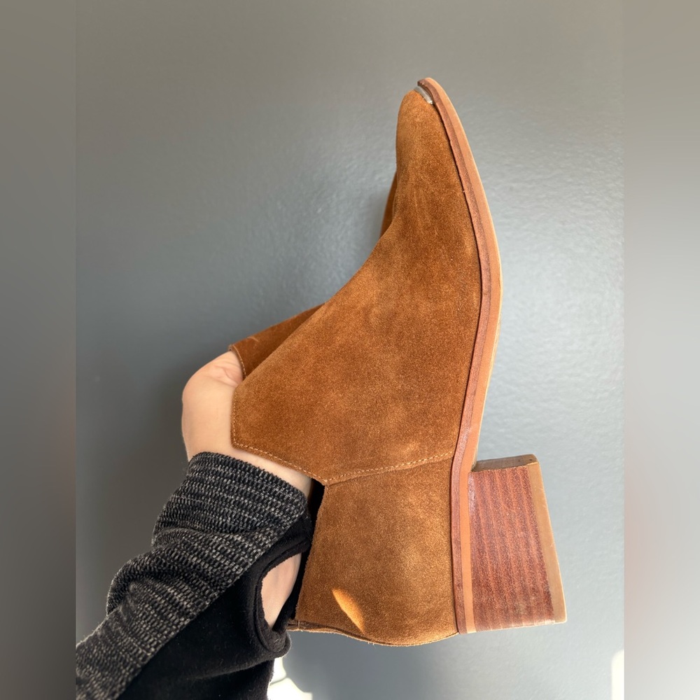 Marc Fisher- Tan Suede Ankle Booties - Picture 6 of 11